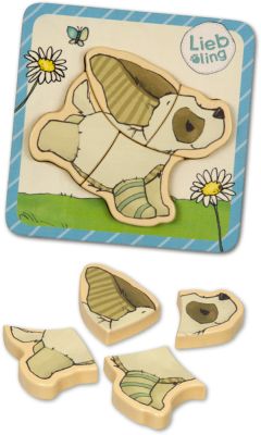 Hund, Steckpuzzle (4 T.) - Liebling (J. Tourlonias)