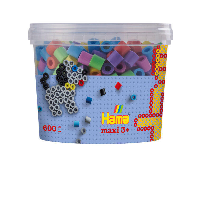 Iden - Bügelperlen Maxi Pastell Dose 600 Stk.