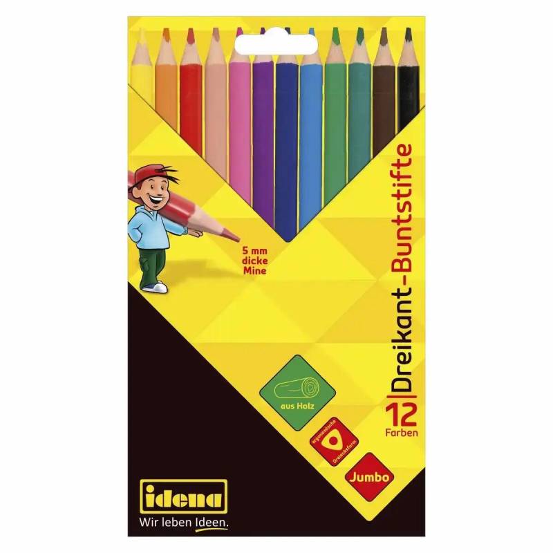 Iden - Buntstifte Jumbo dreikant 12 Stück Kartonetui Iden - Buntstifte Jumbo dreikant 12 Stück Kartonetui