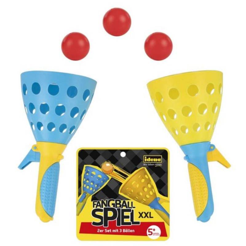 Iden - Fangballspiel XXL 2er Set mit 3 Bällen mehrfarbig Iden - Fangballspiel XXL 2er Set mit 3 Bällen mehrfarbig