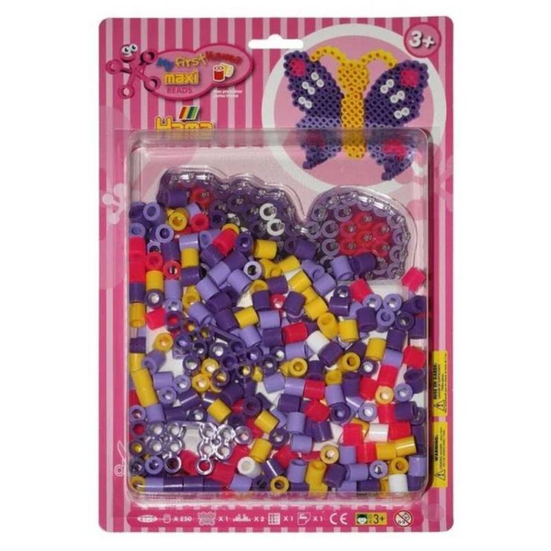 Iden - Hama Maxi Perlenset Schmetterling, mit ca. 250 Bügelperlen Iden - Hama Maxi Perlenset Schmetterling, mit ca. 250 Bügelperlen