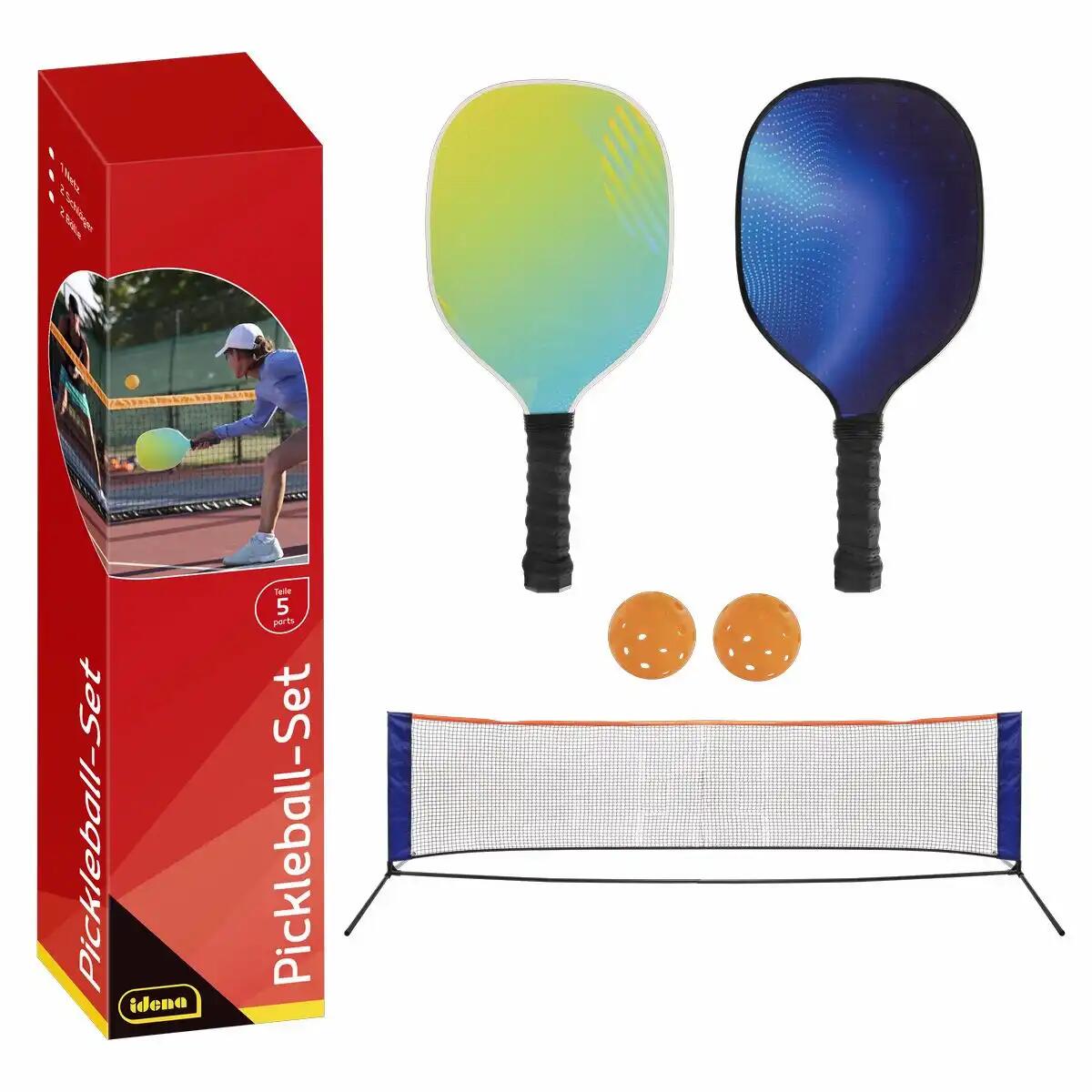 Iden - Idena Pickleball Set Netz 2x Schläger/Bälle 5 Teile