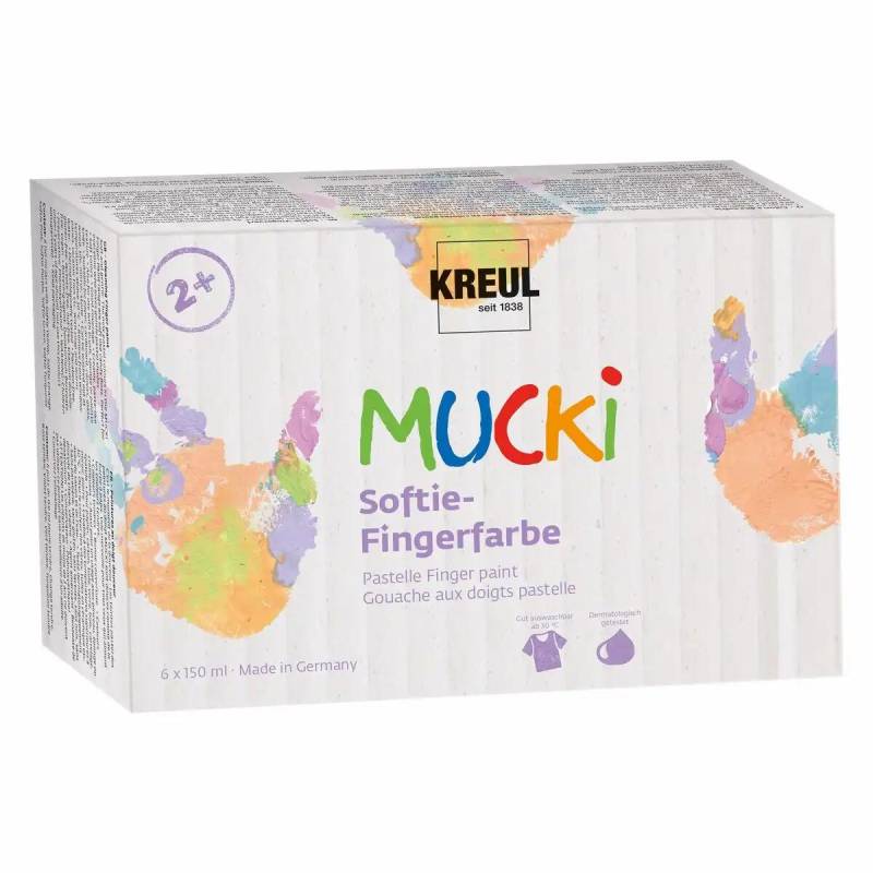 Iden - KREUL MUCKI Fingerfarben Softie – 6 x 150 ml