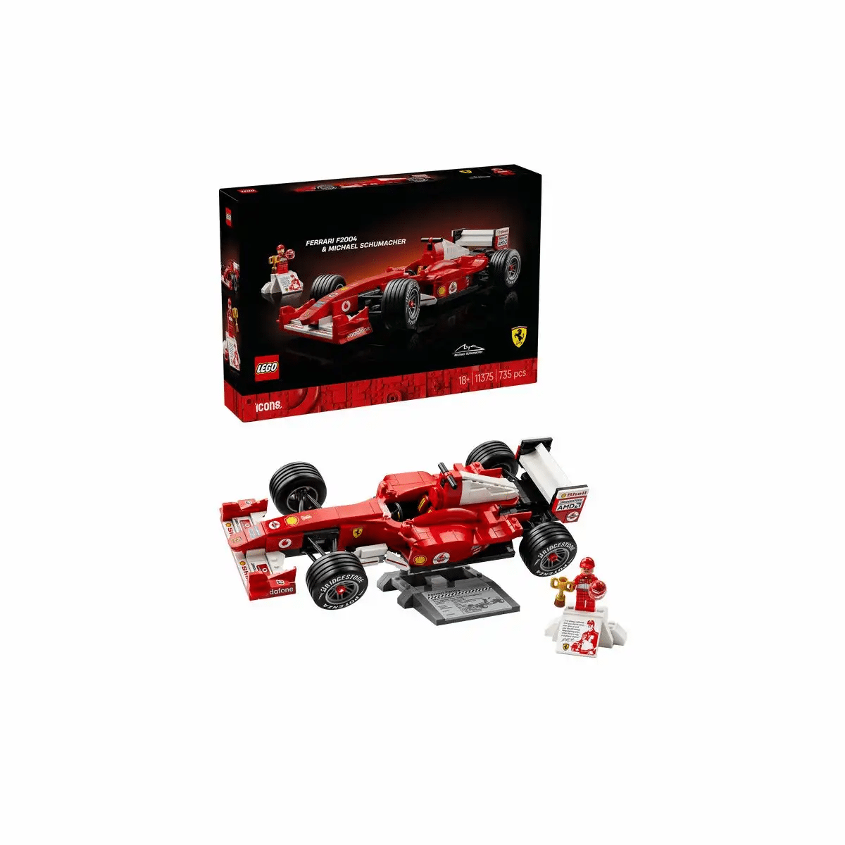 Iden - LEGO Icons Ferrari 2004 – Eine Hommage an eine legendäre Formel-1-Ära