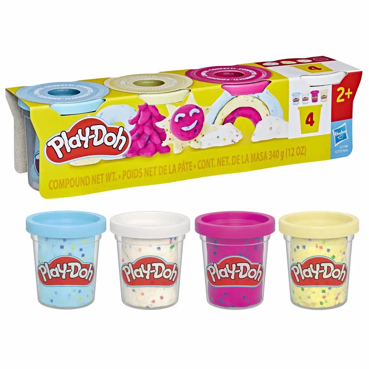 Iden - Play-Doh – Konfetti Knete, 4er-Pack