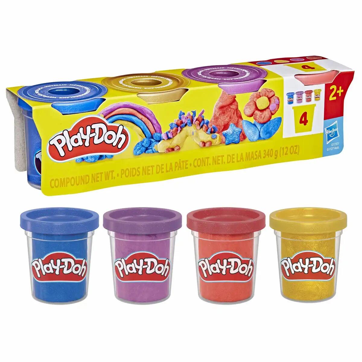 Iden - Play-Doh – Metallic Knete, 4er-Pack