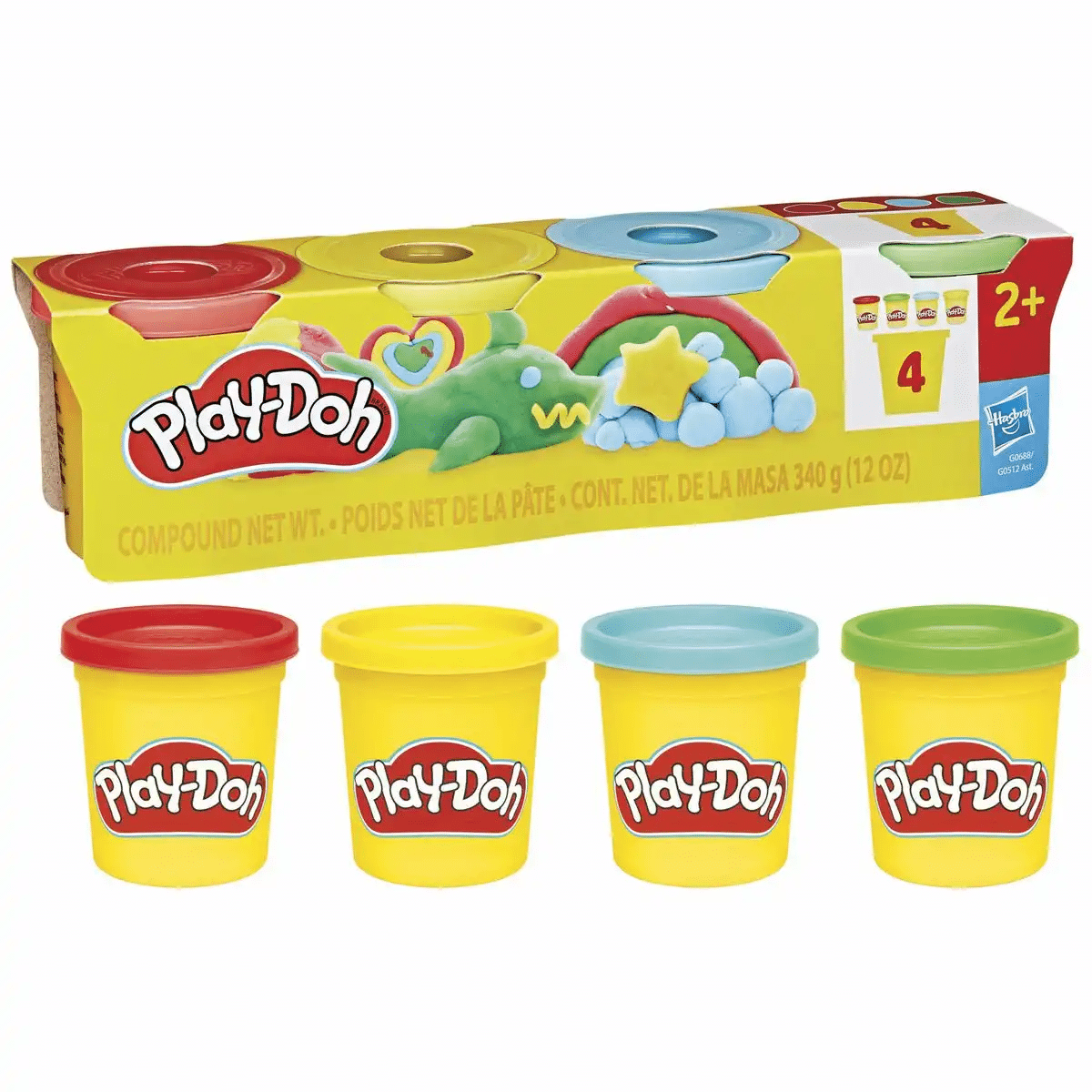 Iden - Play-Doh Spielknete 4er Set klassische Farben