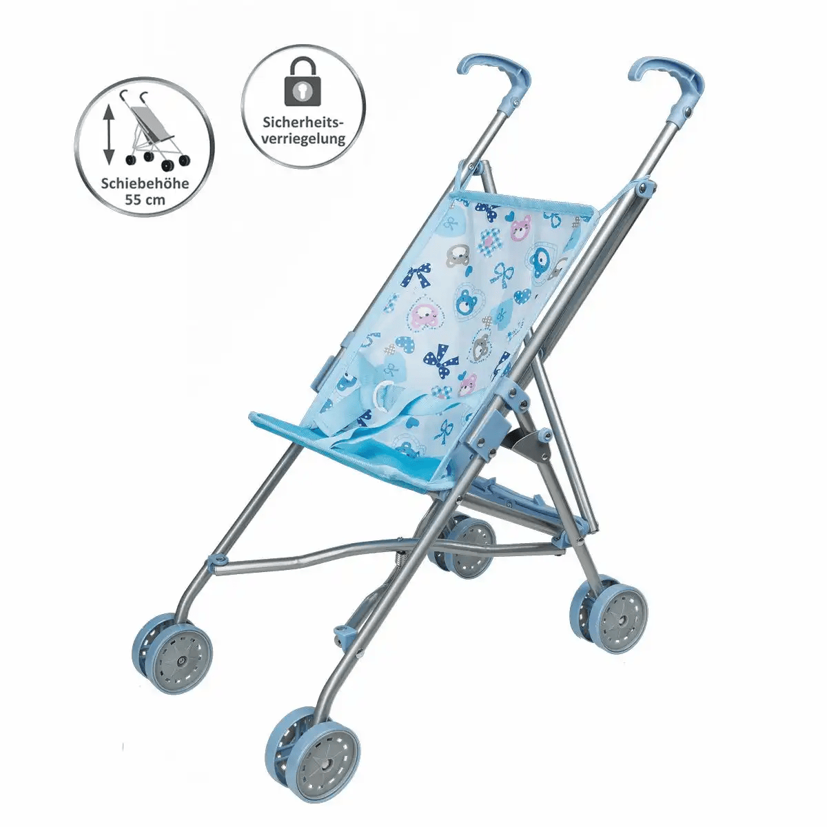 Iden - Puppenbuggy blau