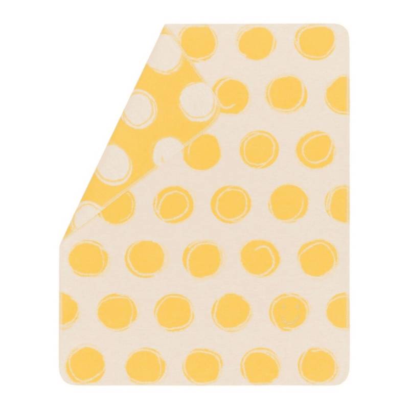 DF David Fussenegger - FUSSENGGER JUWEL Babydecke Happy Faces (GRS) mit Stick 70/90 cm gelb