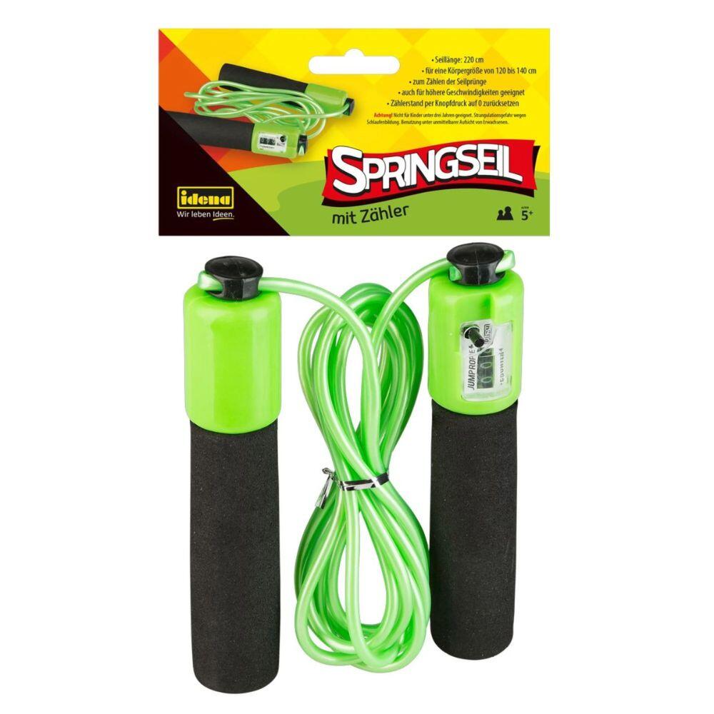 Idena - Springseil mit Zähler grün 220cm