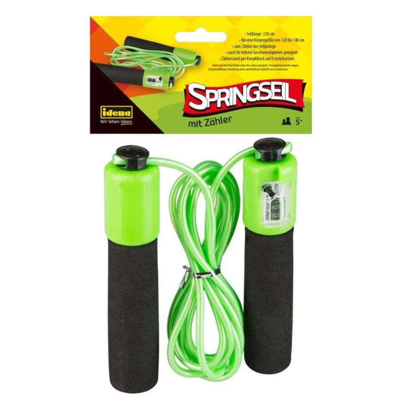 Idena - Springseil mit Zähler grün 220cm