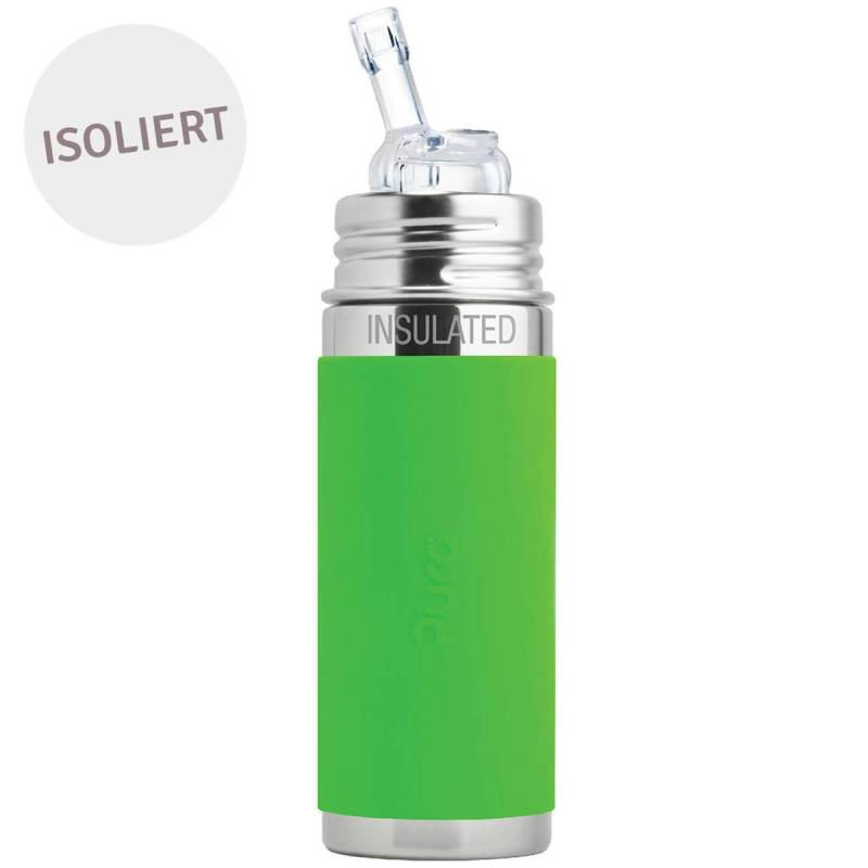 Isolierte Trinkhalm Flasche ab 12 M - open end grün Isolierte Trinkhalm Flasche ab 12 M - open end grün