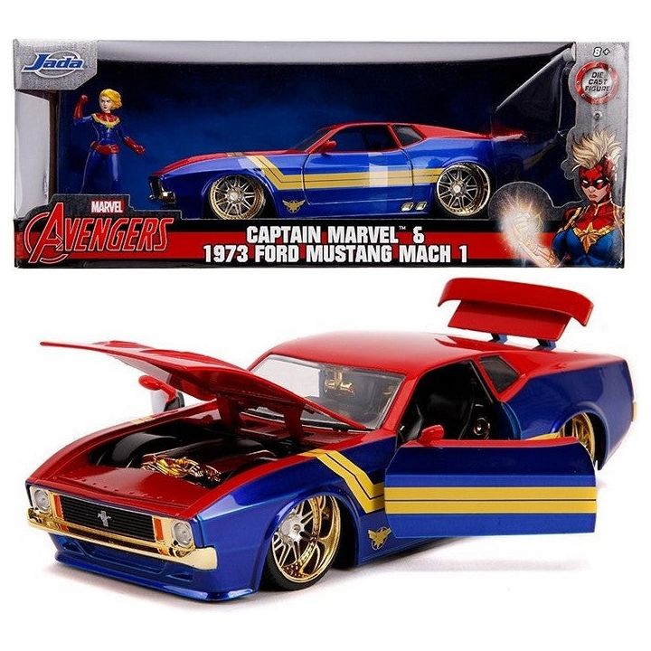 Jada Metals Marvel Captain Marvel & Ford Mustang - Modellauto inkl. Figur Jada Metals Marvel Captain Marvel & Ford Mustang - Modellauto inkl. Figur
