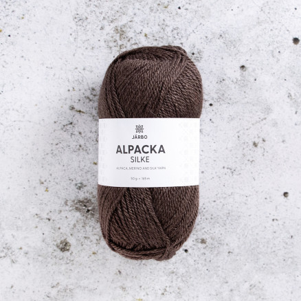 Järbo Alpaka-Seidengarn 513 Braun Grankogle von Svarta Fåret