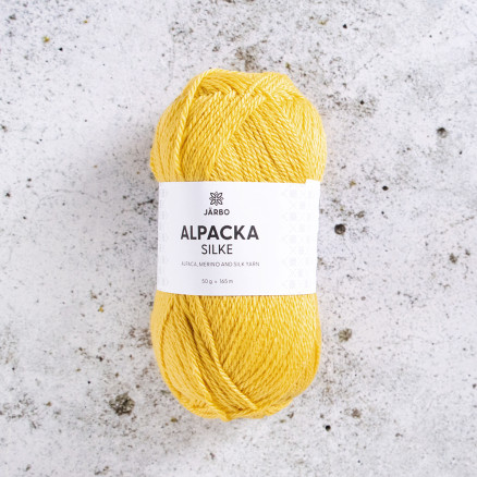 Järbo Alpaka-Seidengarn 516 Gelb Primula von Svarta Fåret