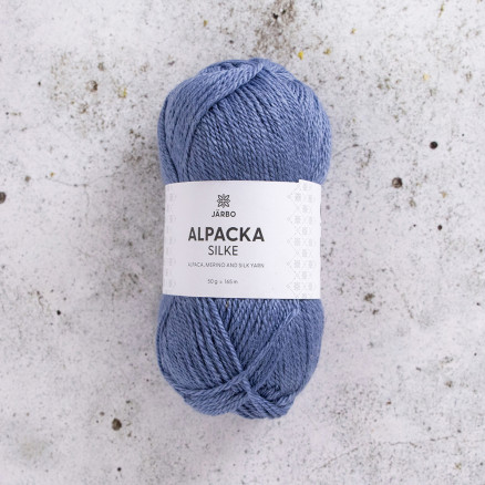 Järbo Alpaka-Seidengarn 519 Schieferblau von Svarta Fåret