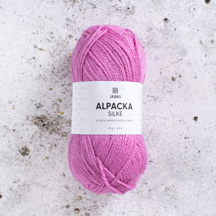 Järbo Alpaka-Seidengarn 520 Pink Cupcake von Svarta Fåret