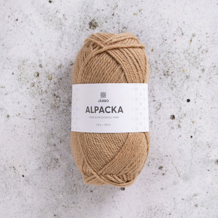 Järbo Alpakagarn 301 Beige Sepia von Svarta Fåret