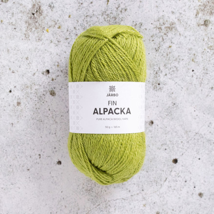 Järbo Feines Alpakagarn 165 Grünes Kameleon von Svarta Fåret