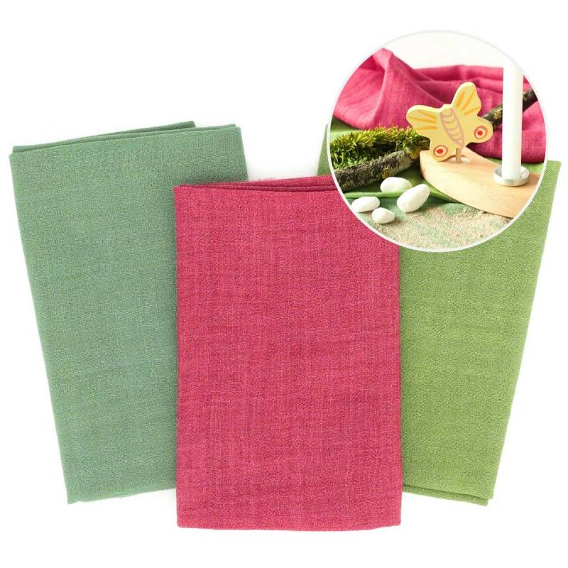 Jahreszeitentücher Wolle 3 Stück 75 x 75 cm – Sommer Jahreszeitentücher Wolle 3 Stück 75 x 75 cm – Sommer