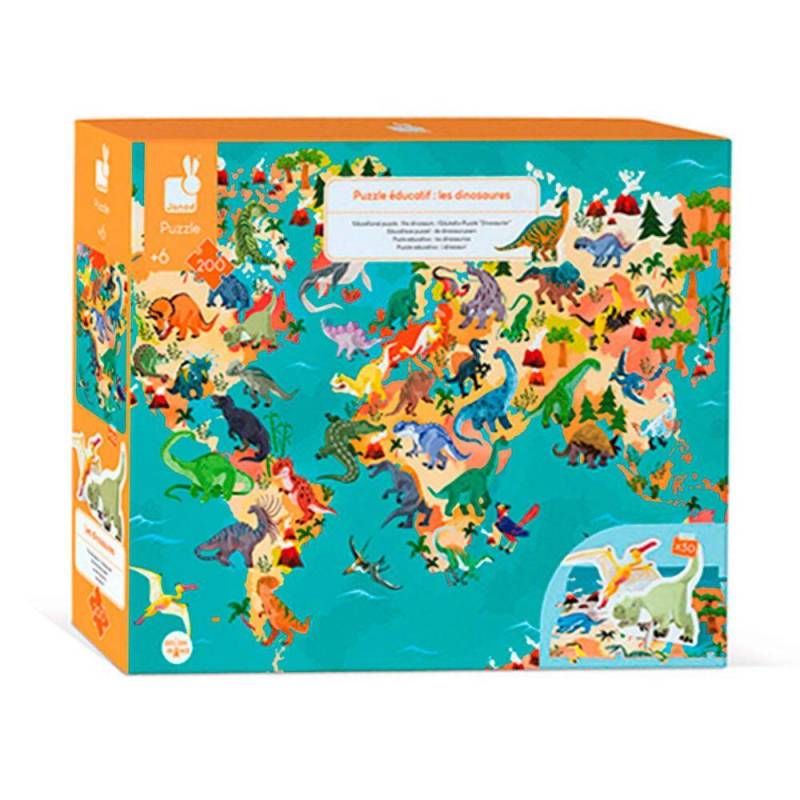 Janod - Educativ-Puzzle Dinosaurier, 200 Teile Janod - Educativ-Puzzle Dinosaurier, 200 Teile