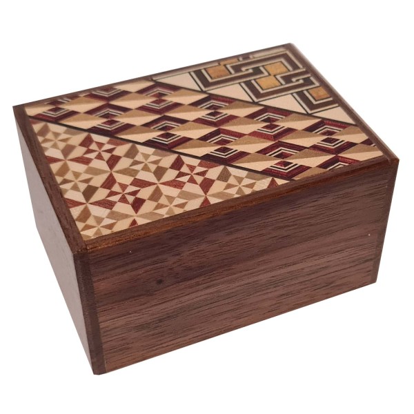 Japanische Trickbox Himitsu Bako 3 Sun 7 Steps Yosegi / Kuzushi