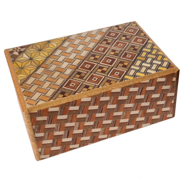 Japanische Trickbox Himitsu Bako 4 Sun 12 Steps Yosegi / Kuzushi