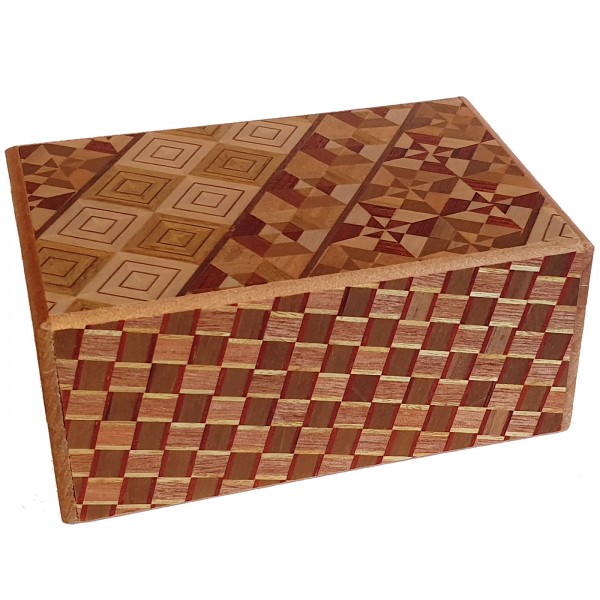 Japanische Trickbox Himitsu Bako 4 Sun 14 Steps Yosegi / Kuzushi