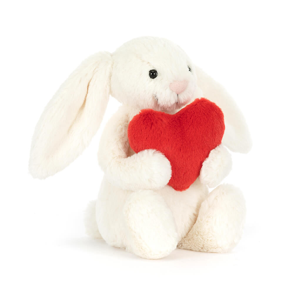 Jellycat - Bashful Bunny with Heart Original 31x12x9 cm Kuscheltier Plüschfigur Jellycat - Bashful Bunny with Heart Original 31x12x9 cm Kuscheltier Plüschfigur