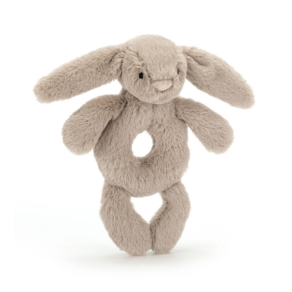 Jellycat - Greifling Ringrassel Hase beige Bashful Beige Bunny Ring Rattle Jellycat - Greifling Ringrassel Hase beige Bashful Beige Bunny Ring Rattle