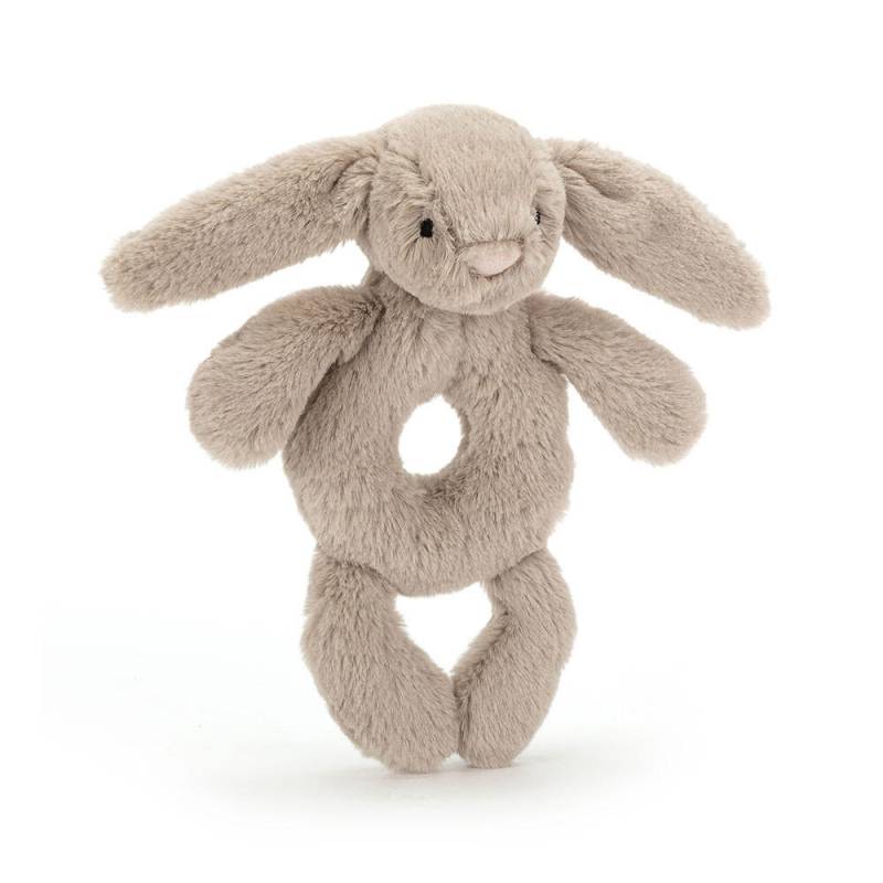 Jellycat - Greifling Ringrassel Hase beige Bashful Beige Bunny Ring Rattle