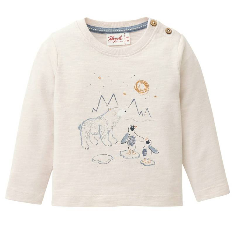Jersey Langarmshirt Eisbär und Pinguine grau 62/68 Jersey Langarmshirt Eisbär und Pinguine grau 62/68