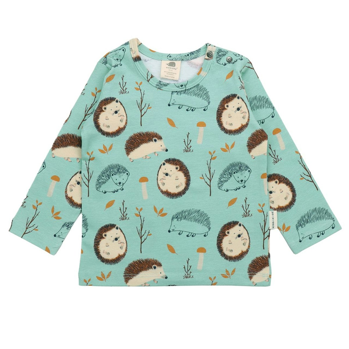 Jersey Langarmshirt mit Igel hellblau 74