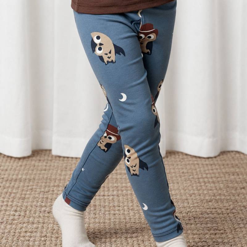 Jersey Leggings Eule blau 122/128 Jersey Leggings Eule blau 122/128