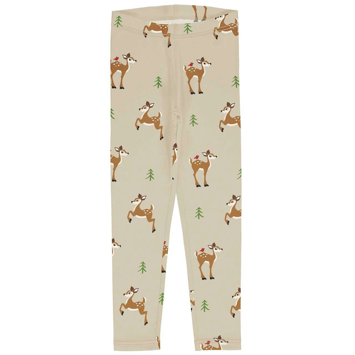 Jersey Leggings beige mit Rehen 110/116