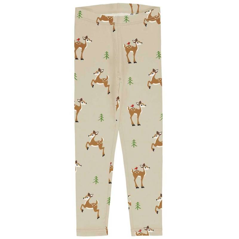 Jersey Leggings beige mit Rehen 110/116 Jersey Leggings beige mit Rehen 110/116