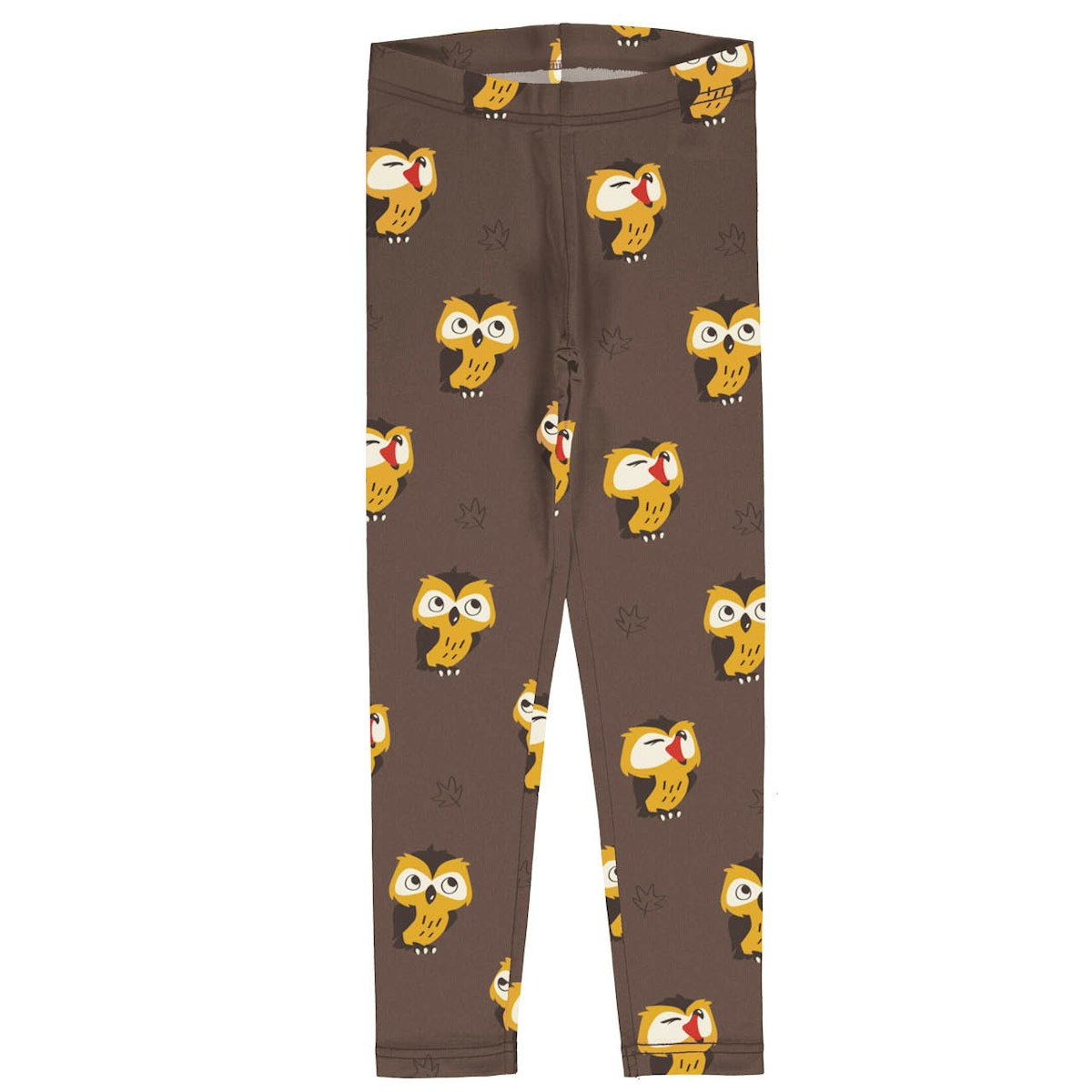 Jersey Leggings braun mit Eulen 110/116