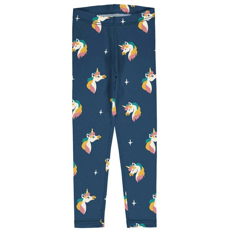 Jersey Leggings dunkelblau mit Einhörnern 98/104 Jersey Leggings dunkelblau mit Einhörnern 98/104