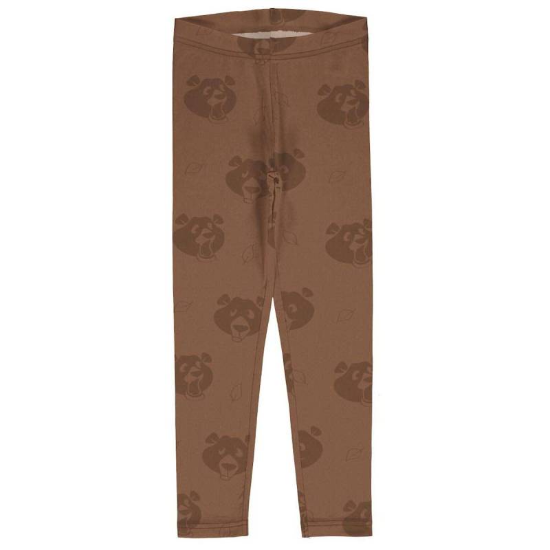 Jersey Leggings einfarbig braun Bären 122/128