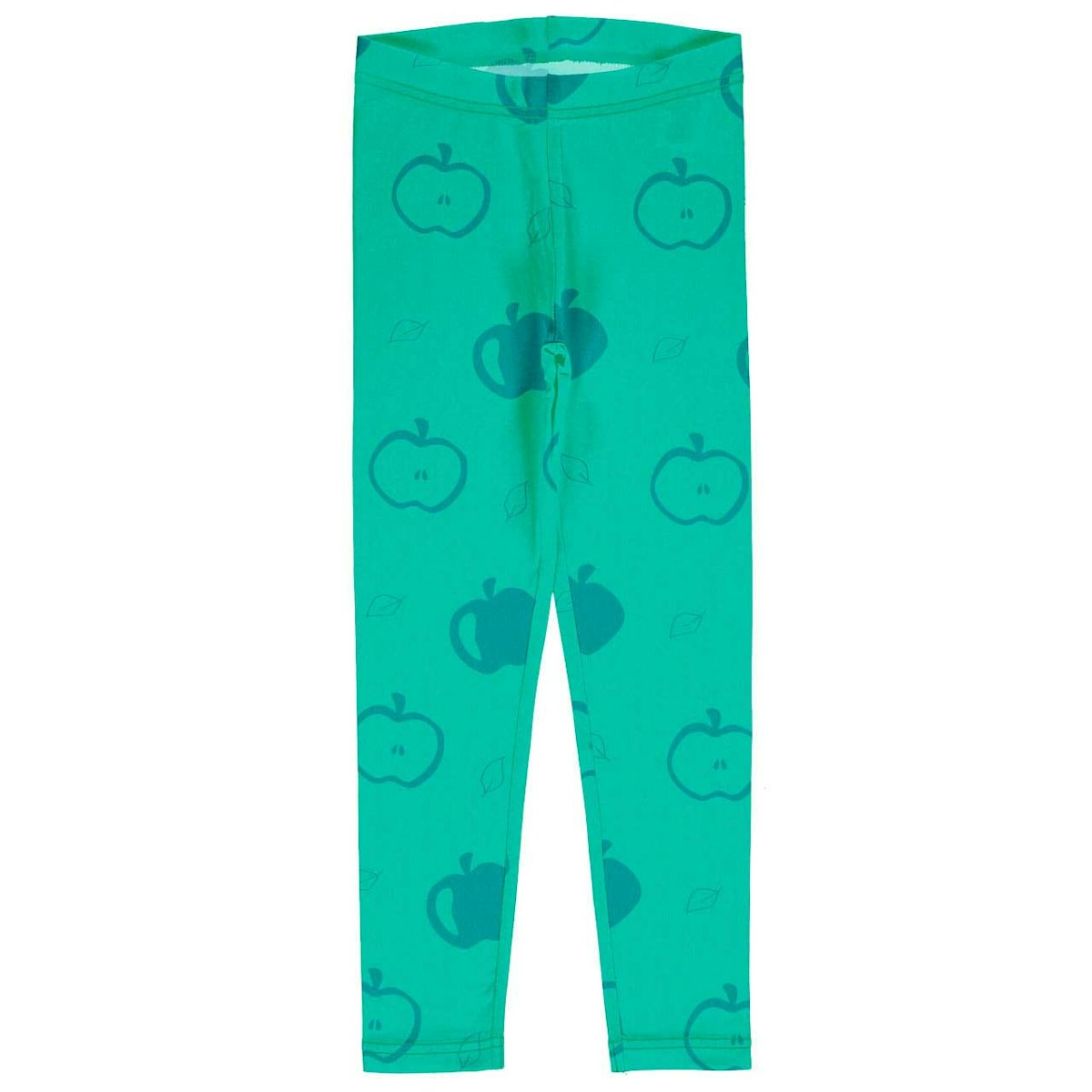 Jersey Leggings einfarbig grün Äpfel 110/116