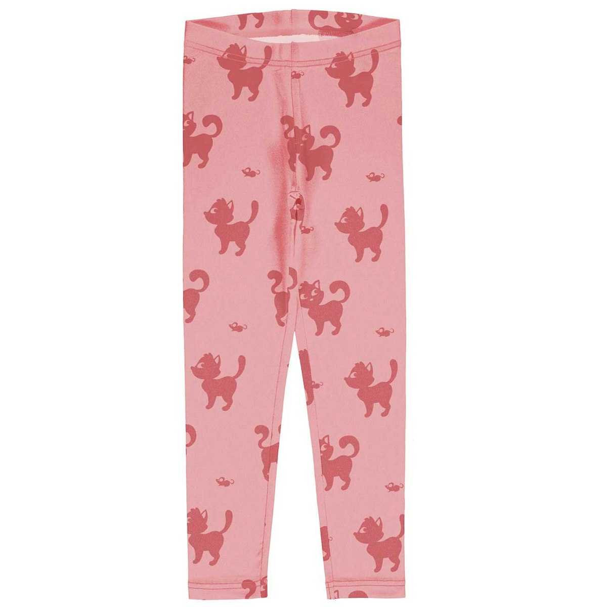 Jersey Leggings einfarbig rosa Katzen 110/116