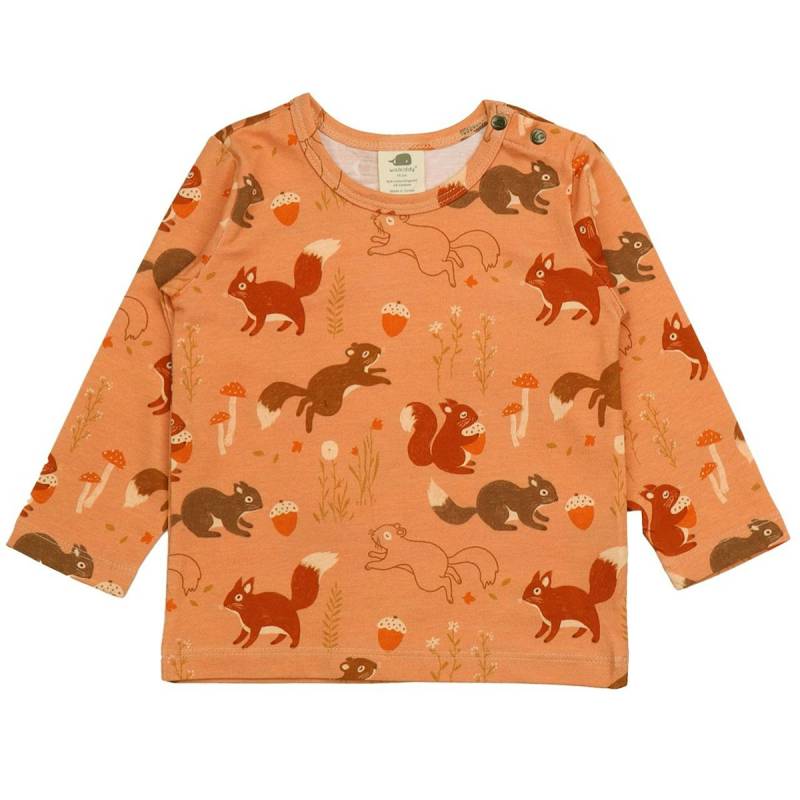 Jersy Langarmshirt rosa mit Eichhörnchen 74