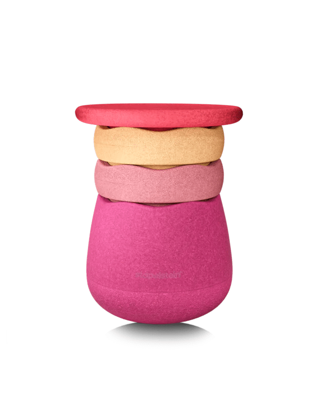 Joboo - Stapelstein® Dynamic all – flowers- Modularer Hocker für Bewegung & Konzentration in jedem Alter