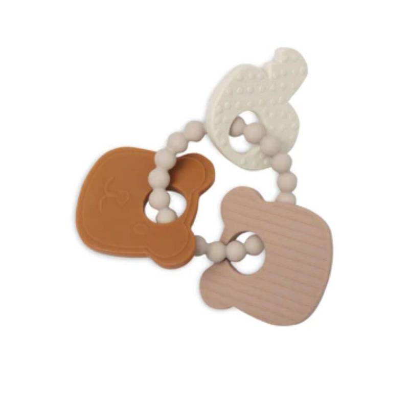 Jollein - Jollein Beißring Silikon Schlüsselanhänger Teddy Jollein - Jollein Beißring Silikon Schlüsselanhänger Teddy