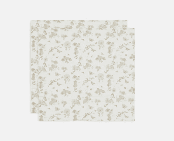 Jollein Spucktuch 70x70 2er-Pack - Dreamy Mouse