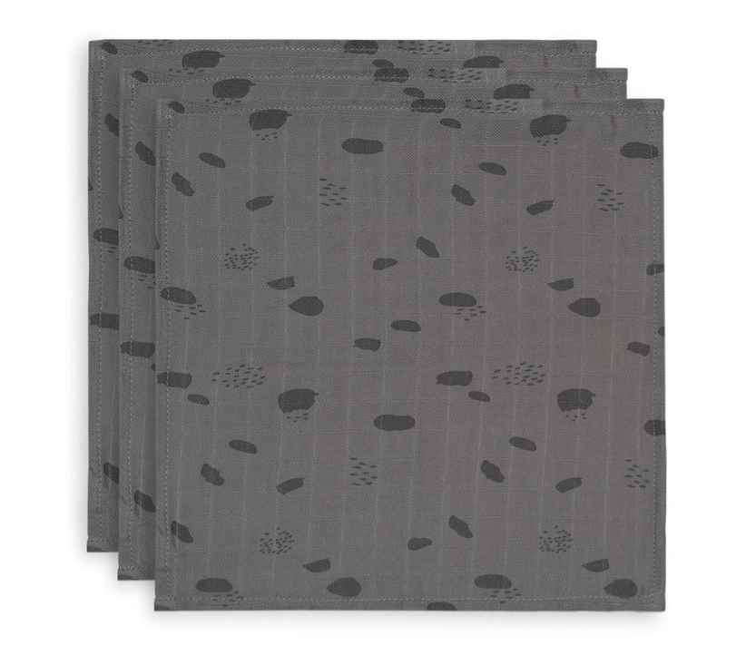 Jollein Waschlappen 3er-Pack - Storm Grey
