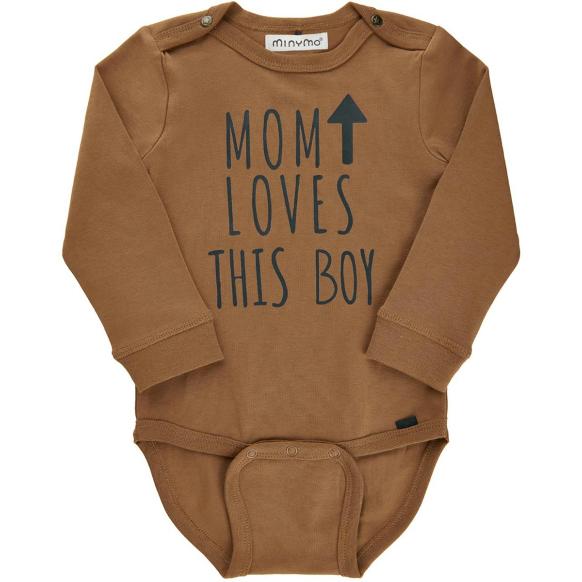 Jungen Body langarm braun 50