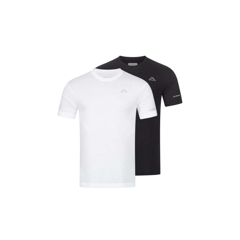 KAPPA Männer T-Shirt, Sets 2er Set, GršÃŸe M, Farbe Mix Set Bright White Beauty Black KAPPA Männer T-Shirt, Sets 2er Set, GršÃŸe M, Farbe Mix Set Bright White Beauty Black
