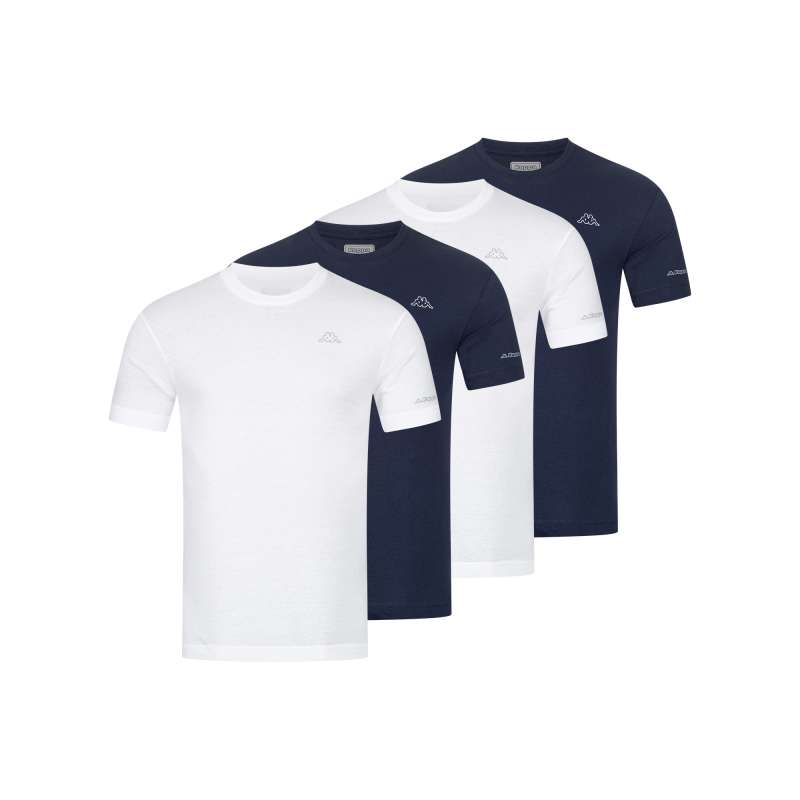 KAPPA Männer T-Shirt, Sets 4er Set, GršÃŸe XXL, Farbe Mix Set Bright White Dress Blue KAPPA Männer T-Shirt, Sets 4er Set, GršÃŸe XXL, Farbe Mix Set Bright White Dress Blue