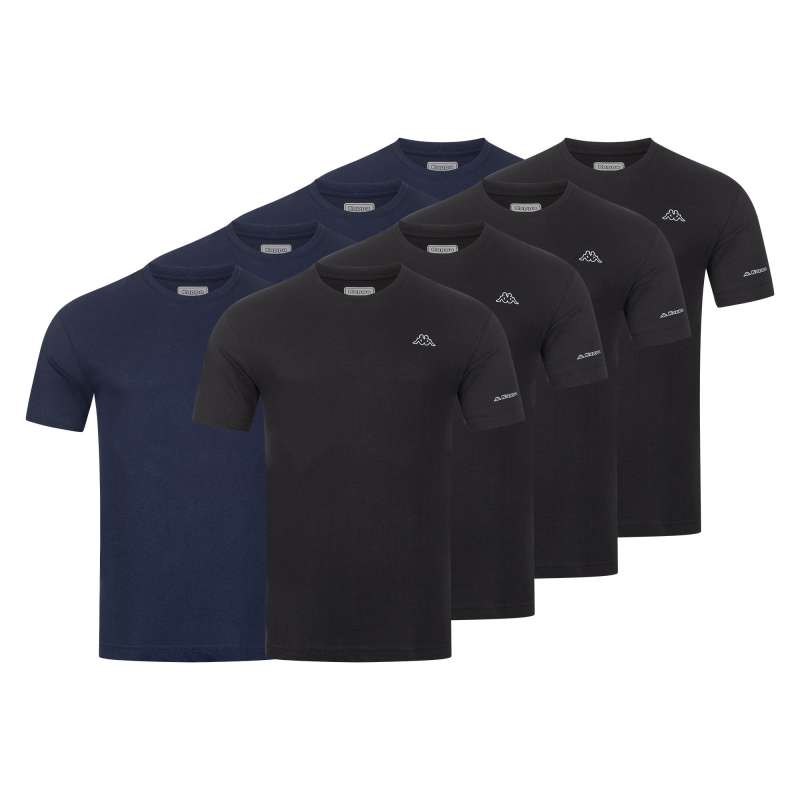 KAPPA Männer T-Shirt, Sets 8er Set, GršÃŸe L, Farbe Mix Set Beauty Black Dress Blue KAPPA Männer T-Shirt, Sets 8er Set, GršÃŸe L, Farbe Mix Set Beauty Black Dress Blue